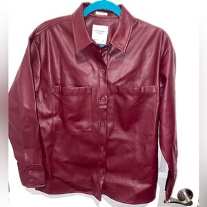 Abercrombie & Fitch Faux Leather Shacket